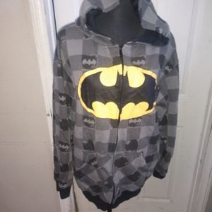 Batman hoodie gray and black size large